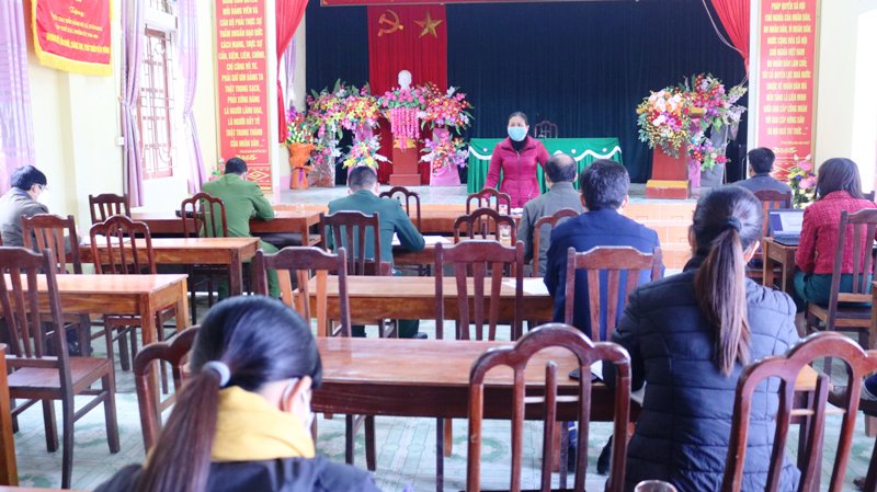 Ban Chỉ đạo phòng, chống dịch huyện Quang Bình họp triển khai các biện pháp phòng, chống dịch Covid-19 tại xã Xuân Giang