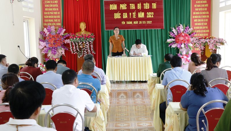Phúc tra Bộ tiêu chí Quốc gia về Y tế xã năm 2022 tại Quang Bình