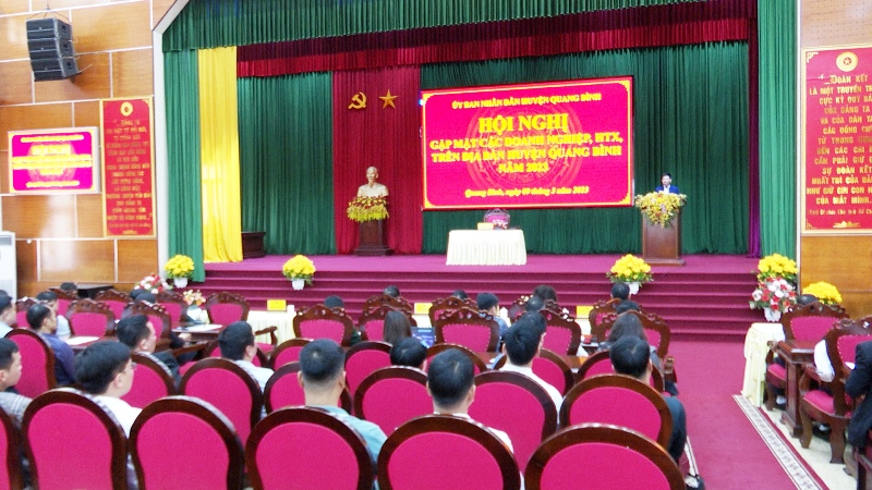 Hội nghị gặp mặt các doanh nghiệp, HTX trên địa bàn huyện Quang Bình 2023