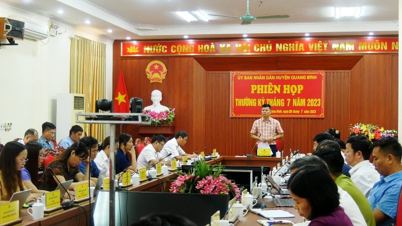 Quang Bình: Phiên họp thường kỳ UBND huyện tháng 7 năm 2023