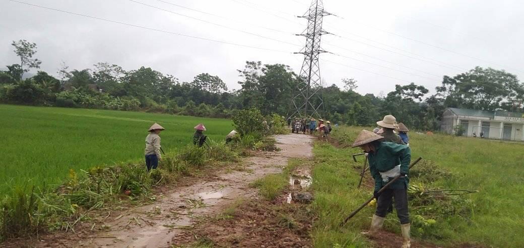 Chi hội Phụ nữ thôn Tân Trang, xã Tân Trịnh ra quân phát dọn vệ sinh môi trường