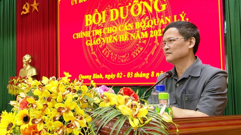 Quang Bình tập huấn chính trị hè cho giáo viên hè 2023